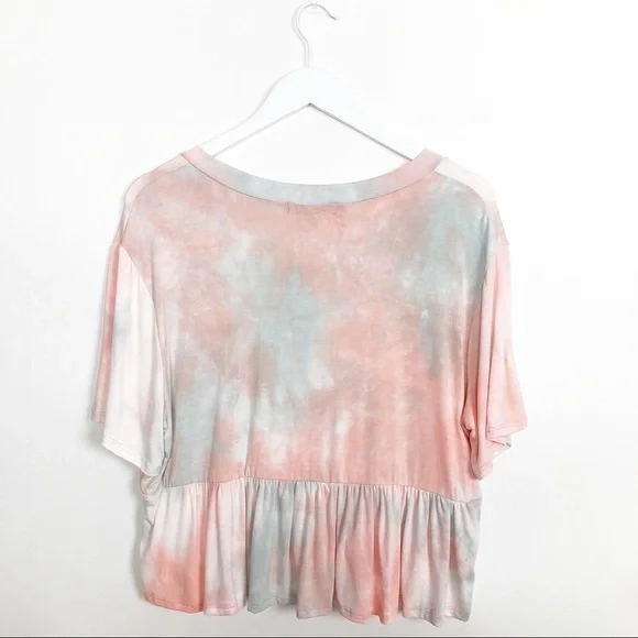 21 Saints Tie Dye V-Neck Short Sleeve Top Size XL - Picture 4 of 11